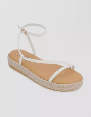 Sandales American Eagle Journee Collection Odelia Espadrillas Blanche Femme | WHR-94356313